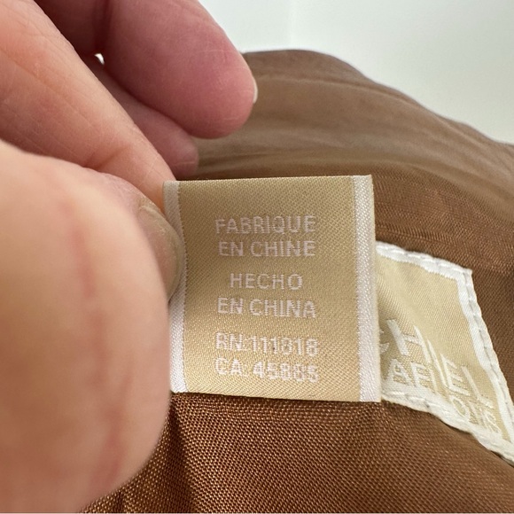 Michael Michael Kors Lambskin Cropped Leather Luggage Tan Jacket Sz XS - Picture 5 of 7